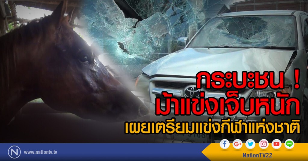 กระบะชน !
ม้าแข่งเจ็บหนัก
เผยเตรียมแข่งกีฬาแห่งชาติ กระบะชน !
ม้าแข่งเจ็บหนัก
เผยเตรียมแข่งกีฬาแห่งชาติ