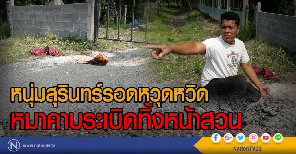 หนุ่มสุรินทร์รอดหวุดหวิด
หมาคาบระเบิดทิ้งหน้าสวน