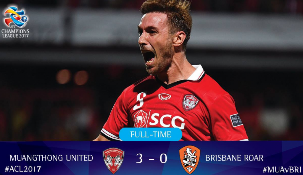 เมืองทอง ทำได้! ถล่มบริสเบน 3-0 ลิ่ว 16ทีม เอซีแอล เมืองทอง ทำได้! ถล่มบริสเบน 3-0 ลิ่ว 16ทีม เอซีแอล