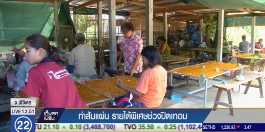 เด็กใช้ช่วงปิดภาคเรียน ทำส้มแผ่น เป็นทุนการศึกษา