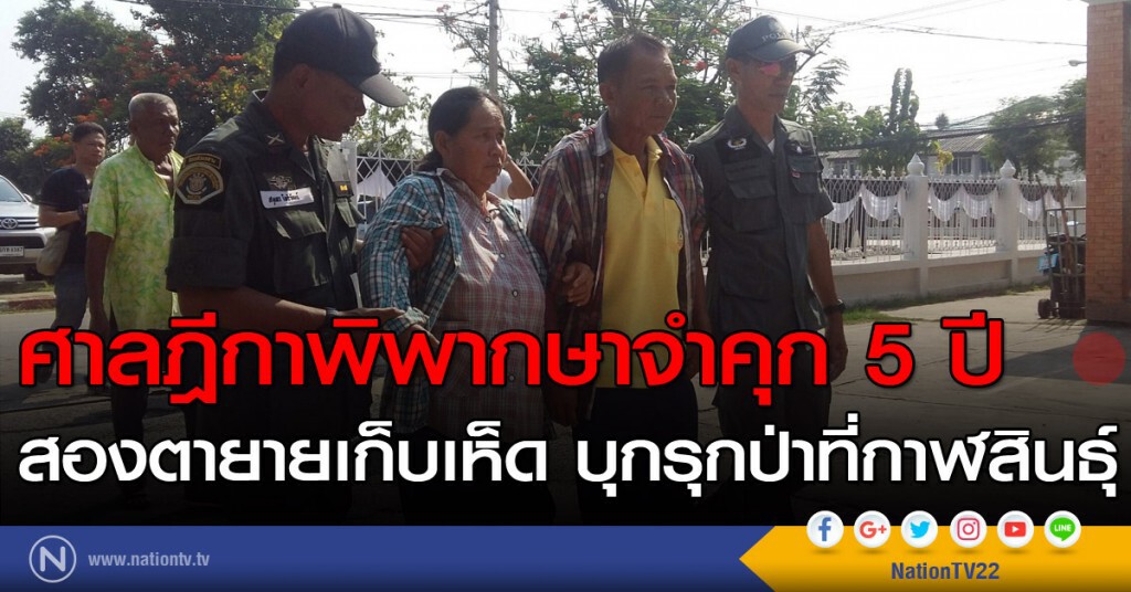 ศาลฎีกาพิพากษาจำคุก 5 ปี สองตายายเก็บเห็ด บุกรุกป่าที่กาฬสินธุ์