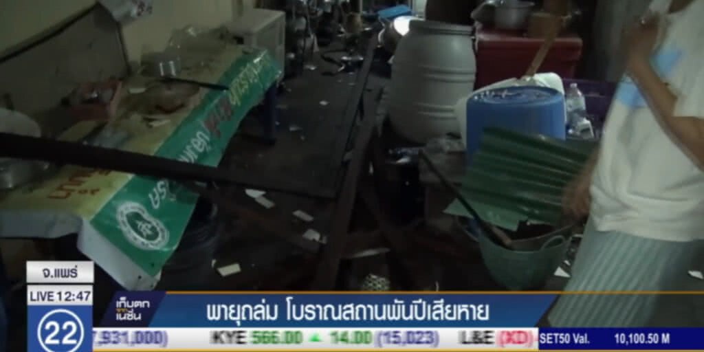 พายุถล่มโบราณสถานพันปีเสียหาย พายุถล่มโบราณสถานพันปีเสียหาย