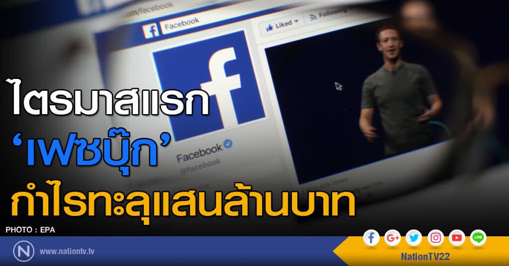 ไตรมาสแรก ‘เฟซบุ๊ก’ กำไรทะลุแสนล้านบาท
