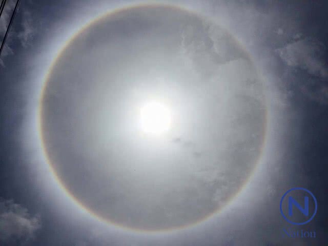 บุรีรัมย์ฮือฮา!! ปรากฏการณ์ "พระอาทิตย์ทรงกลด"