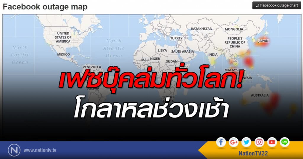 เฟซบุ๊คล่ม! โกลาหลช่วงเช้า เฟซบุ๊คล่ม! โกลาหลช่วงเช้า
