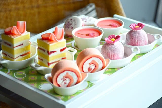 อร่อยปักหมุด : ชุดชายามบ่าย Sakura Blossom @ The Okura Prestige Bangkok ชั้น 24