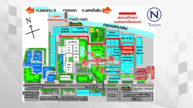 แกะรอยบึ้ม...ส่อง! ทางเข้า-ออก รพ.พระมงกุฎ