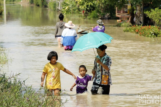 สถานการณ์น้ำท่วม อ.คีรีมาศ จ.สุโขทัย เริ่มคลี่คลาย