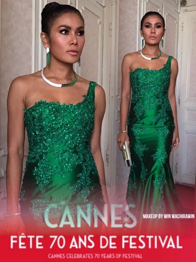 รวมภาพสวยๆ ของดาราสาวผิวเข้ม อ้อม สุกัญญา โปรจัก" เจิดจรัส บนพรมแดง ณ เมืองคานส์