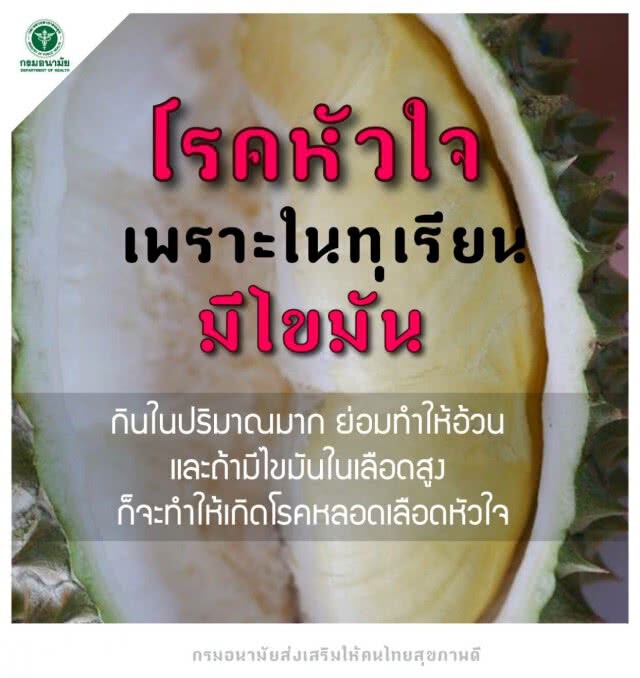 4 โรคพึงระวัง กินทุเรียนมีสิทธิอาการทรุด