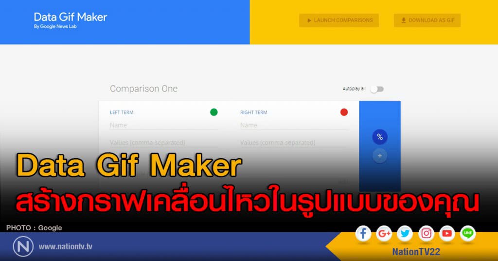 Data Gif Maker สร้างกราฟเคลื่อนไหวในรูปแบบของคุณ