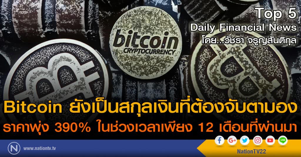 Bitcoin ยังเป็นสกุลเงินที่ต้องจับตามอง
ราคาพุ่ง 390% ในช่วงเวลาเพียง 12 เดือนที่ผ่านมา