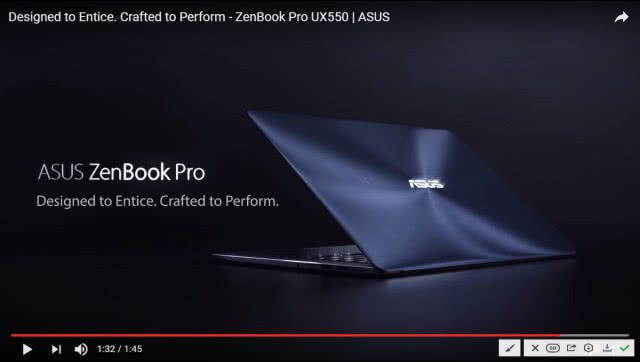 ASUS เผยโฉม ZenBook Pro UX550 ขุมพลังแห่งการทำงาน
