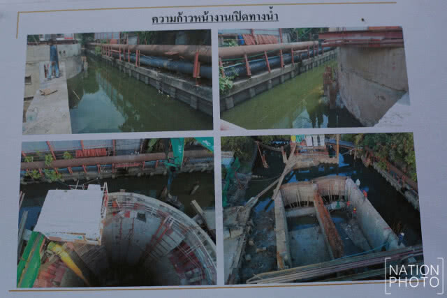 รองผู้ว่าฯกทม. ลงพื้นที่ก่อสร้างอุโมงค์ระบายน้ำใต้คลองบางซื่อ