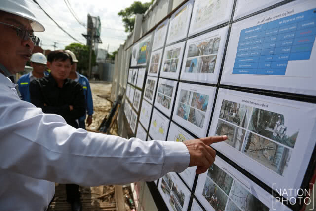 รองผู้ว่าฯกทม. ลงพื้นที่ก่อสร้างอุโมงค์ระบายน้ำใต้คลองบางซื่อ