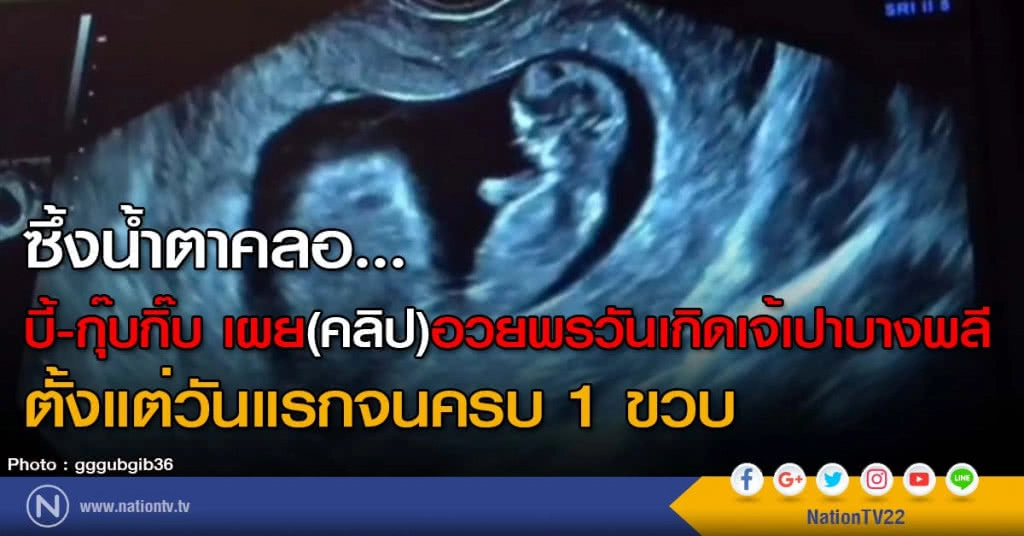 ซึ้งน้ำตาคลอ... บี้-กุ๊บกิ๊บ เผย(คลิป)อวยพรวันเกิดเจ้เปาบางพลี ตั้งแต่วันแรกจนครบ 1 ขวบ