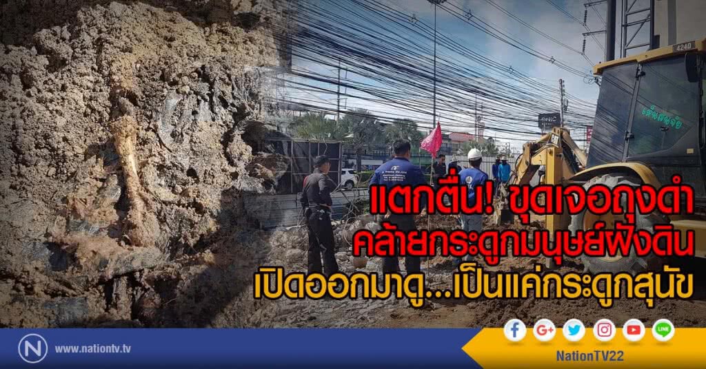 แตกตื่น! ขุดเจอถุงดำคล้ายกระดูกมนุษย์ฝังดิน
เปิดออกมาดู...เป็นแค่กระดูกสุนัข แตกตื่น! ขุดเจอถุงดำคล้ายกระดูกมนุษย์ฝังดิน
เปิดออกมาดู...เป็นแค่กระดูกสุนัข