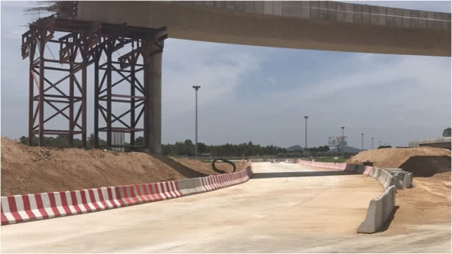 เบี่ยงจราจร สร้างทางแยกต่างระดับมาบประชัน 26 มิ.ย. 60