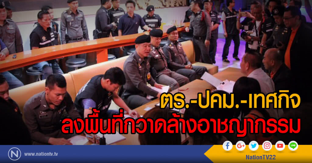 ตร.-ปคม.-เทศกิจ
ลงพื้นที่กวาดล้างอาชญากรรม