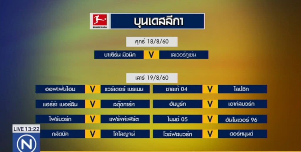 บาเยิร์นรับเลเวอร์คูเซ่น เปิดบุนเดสฯ บาเยิร์นรับเลเวอร์คูเซ่น เปิดบุนเดสฯ