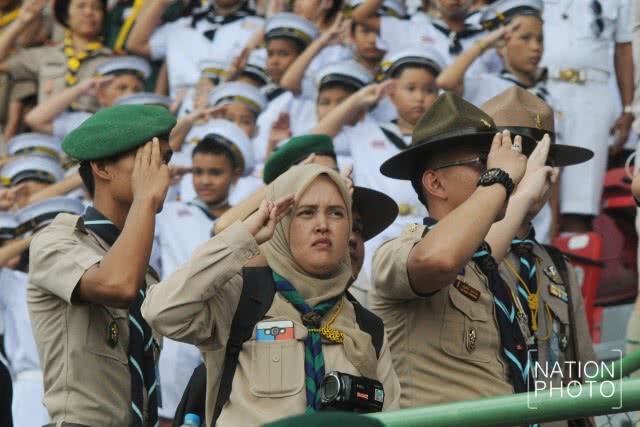 พระองค์โสม เสด็จแทนพระองค์ ในพิธีทบทวนคำปฏิญาณและสวนสนามลูกเสือ