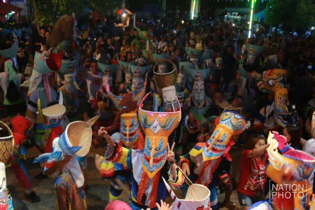 งานสืบสานประเพณีบุญหลวงและการละเล่นผีตาโขน วัดโพธิ์ศรี
