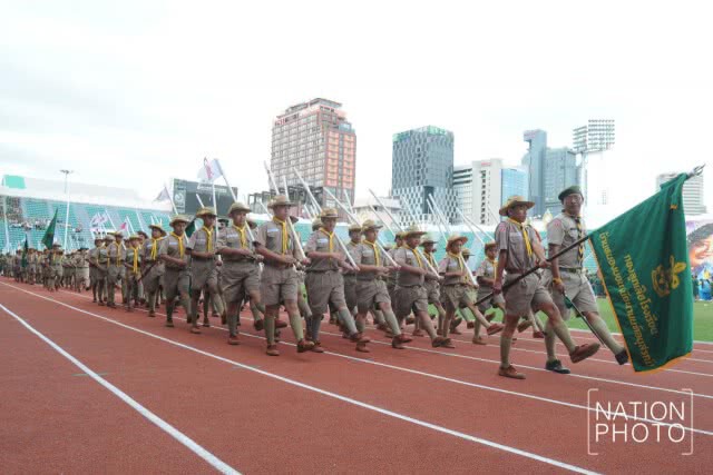 พระองค์โสม เสด็จแทนพระองค์ ในพิธีทบทวนคำปฏิญาณและสวนสนามลูกเสือ