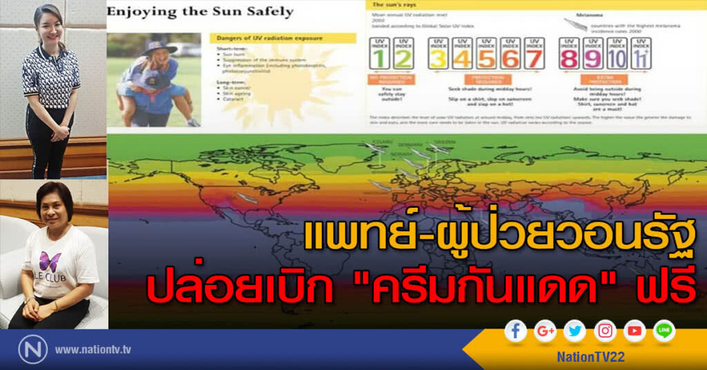 แพทย์-ผู้ป่วยวอนรัฐ ปล่อยเบิก "ครีมกันแดด" ฟรี