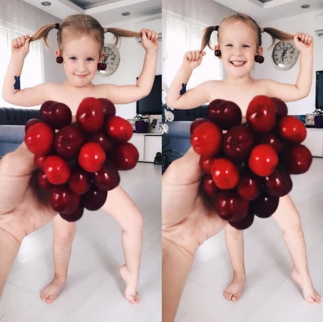 คุณแม่ไอเดียเจ๋ง! จับลูกสาวถ่ายรูปสุดอาร์ต ใช้ดอกไม้-ผัก-ผลไม้ แทนเสื้อผ้า