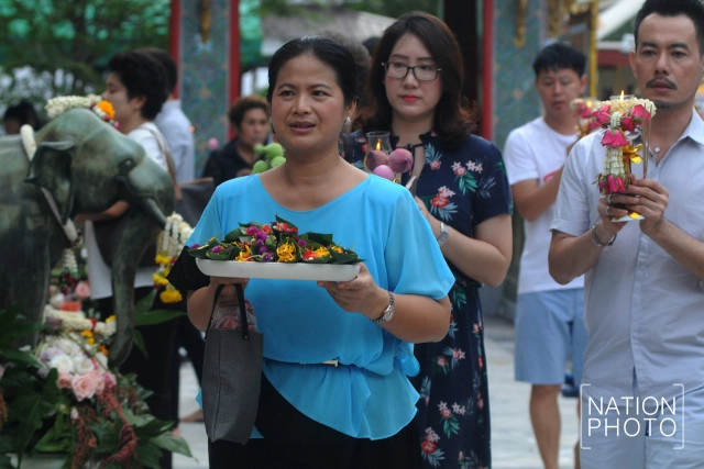 เวียนเทียนวันอาสาฬหบูชา ที่วัดราชบพิธสถิตมหาสีมารามราชวรวิหาร