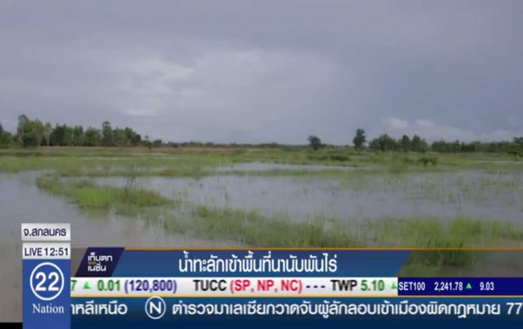 สกลนครน้ำทะลักที่นานับพันไร่ สกลนครน้ำทะลักที่นานับพันไร่