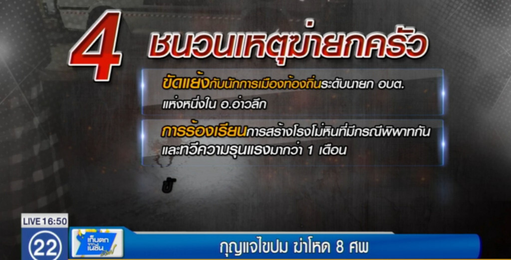 กุญแจไขปม ฆ่าโหด 8 ศพ