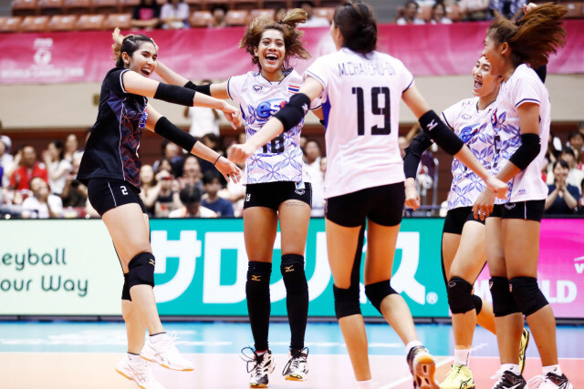รวมภาพสุดประทับใจ!! วอลเลย์สาวไทย อัดบราซิล 3 เซตรวด