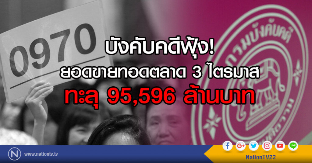 บังคับคดีฟุ้งยอดขายทอดตลาด 3 ไตรมาส ทะลุ 95,596 ล้านบาท บังคับคดีฟุ้งยอดขายทอดตลาด 3 ไตรมาส ทะลุ 95,596 ล้านบาท