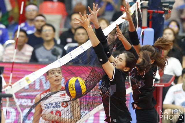 ภาพชุดจัดเต็ม! ตบสาวไทยฟอร์มดุ ถล่ม สาวแดนไก่งวง 3 เซตรวด