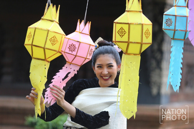 มิสยูนิเวิร์สไทยแลนด์ 2017 ร่วมงานประเพณียี่เป็ง