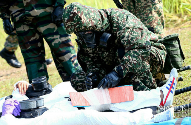 กองทัพไทย-มาเลย์ ร่วมฝึกแก้ไขปัญหาสารเคมีรั่วไหล