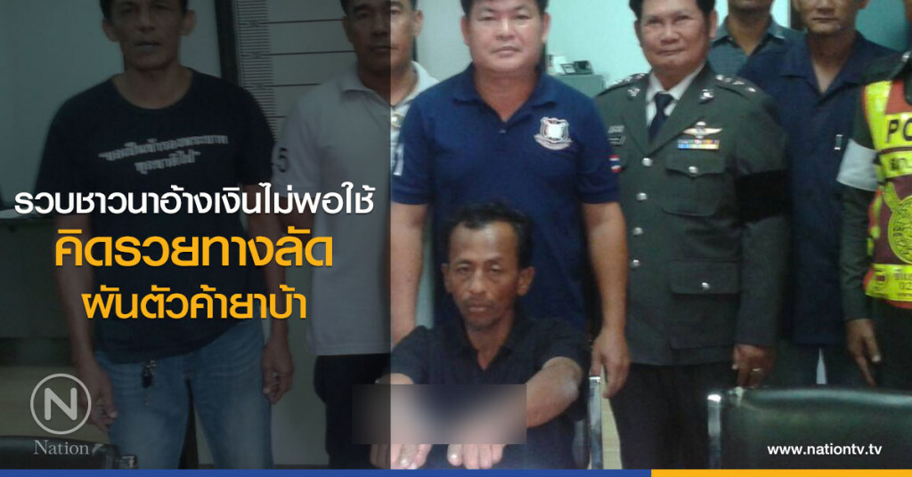 รวบชาวนาอ้างเงินไม่พอใช้
คิดรวยทางลัด ผันตัวค้ายาบ้า