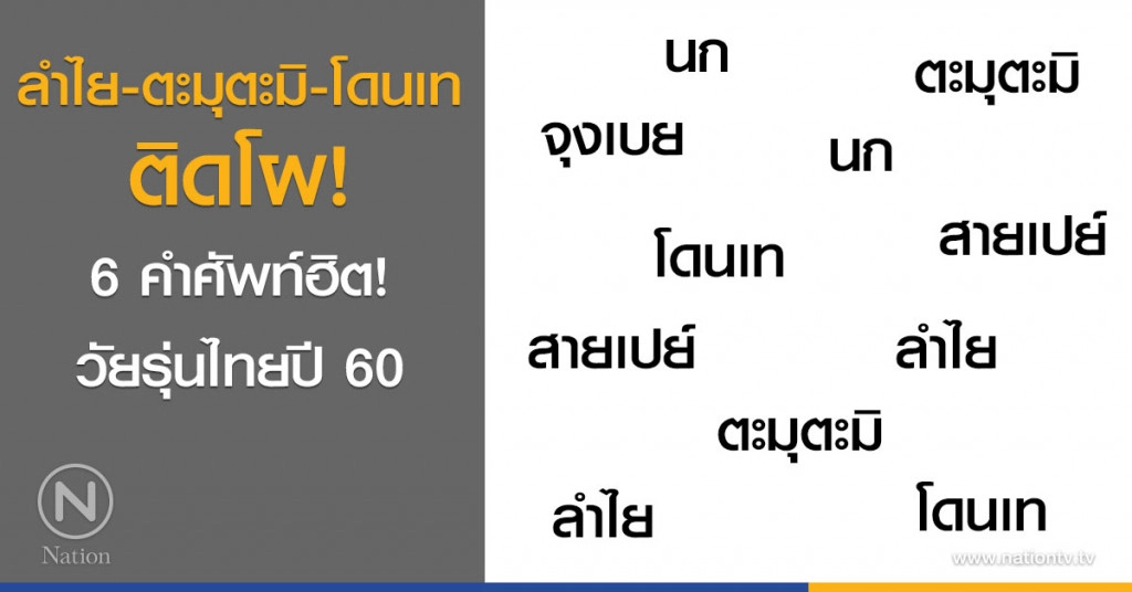 6 คำศัพท์ฮิต! วัยรุ่นไทยปี 60