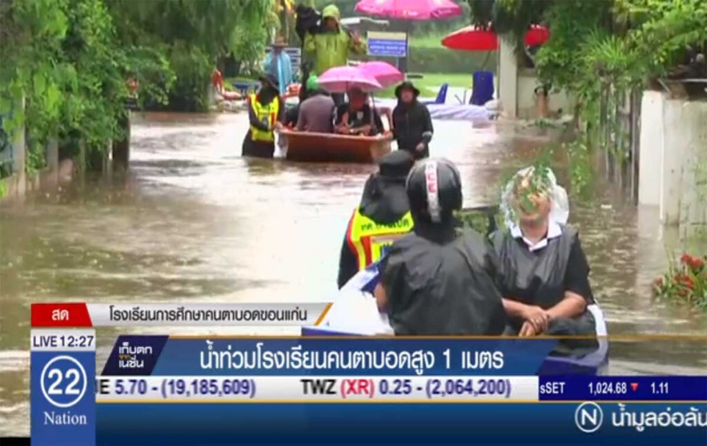 น้ำท่วมโรงเรียนคนตาบอดสูง 1 เมตร น้ำท่วมโรงเรียนคนตาบอดสูง 1 เมตร