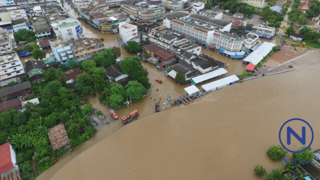น้ำยมทะลัก! ท่วมตลาดสดเทศบาลเมืองสุโขทัยธานี