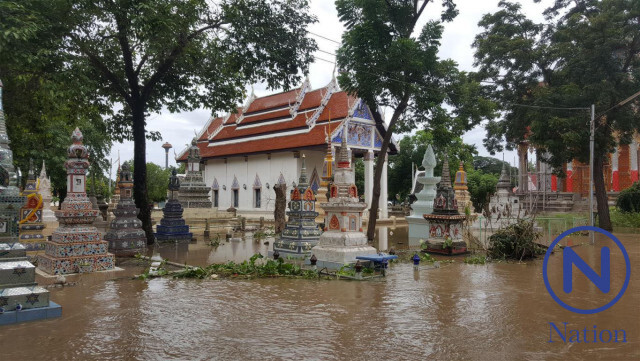 น้ำป่าท่วมโบราณสถานอายุ 100 ปี