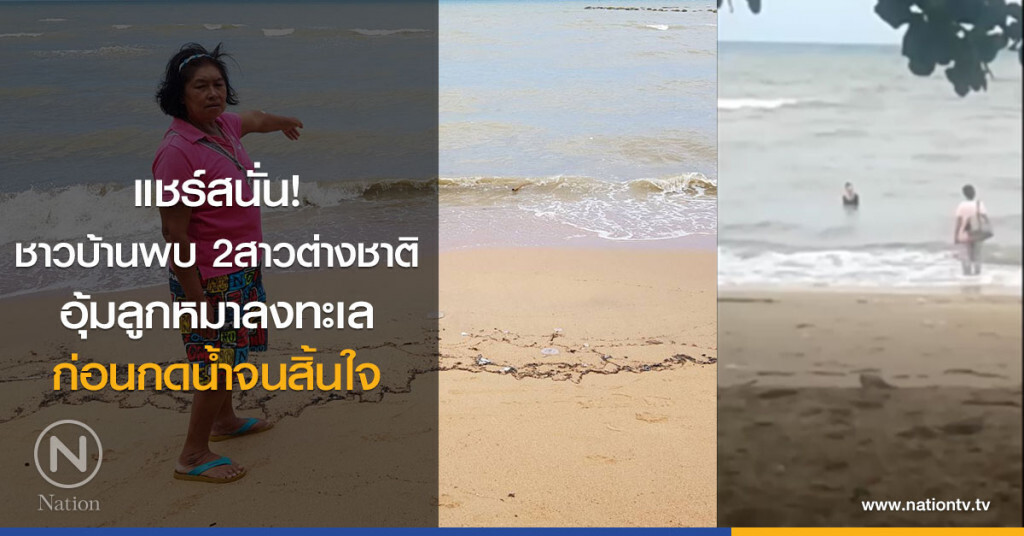 แชร์สนั่น!
ชาวบ้านพบ 2สาวต่างชาติ
อุ้มลูกหมาลงทะเล
ก่อนกดน้ำจนสิ้นใจ แชร์สนั่น!
ชาวบ้านพบ 2สาวต่างชาติ
อุ้มลูกหมาลงทะเล
ก่อนกดน้ำจนสิ้นใจ