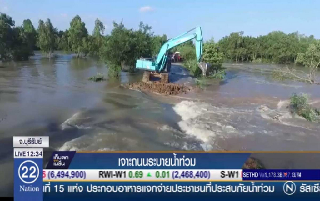 เจาะถนนระบายน้ำท่วมบุรีรัมย์ เจาะถนนระบายน้ำท่วมบุรีรัมย์