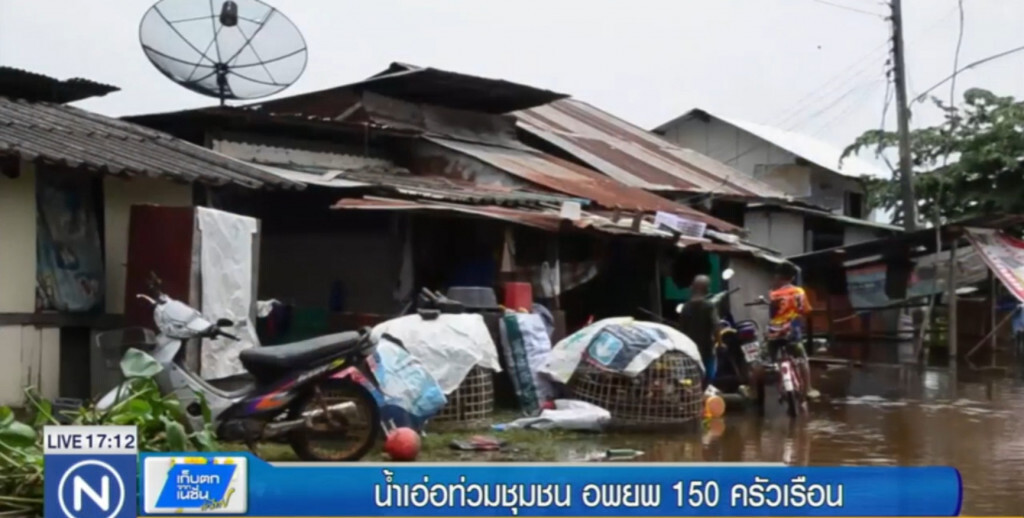น้ำท่วมชุมชน อพยพ 150 ครัวเรือน