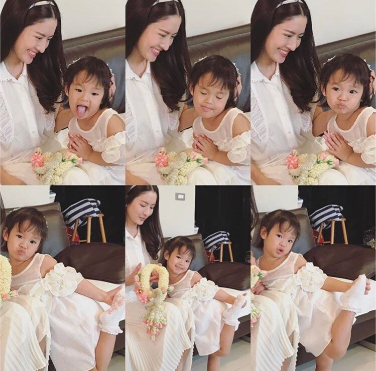 งดงามแค่ไหน? "น้องปีใหม่" ซ้อมไหว้ "แม่แอฟ ทักษอร" ก่อนวันแม่