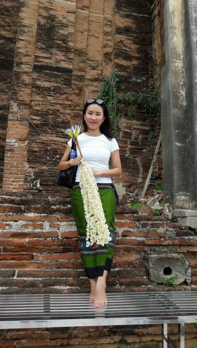 ใส่ผ้าถุงสวยเก๋ เที่ยวพม่า