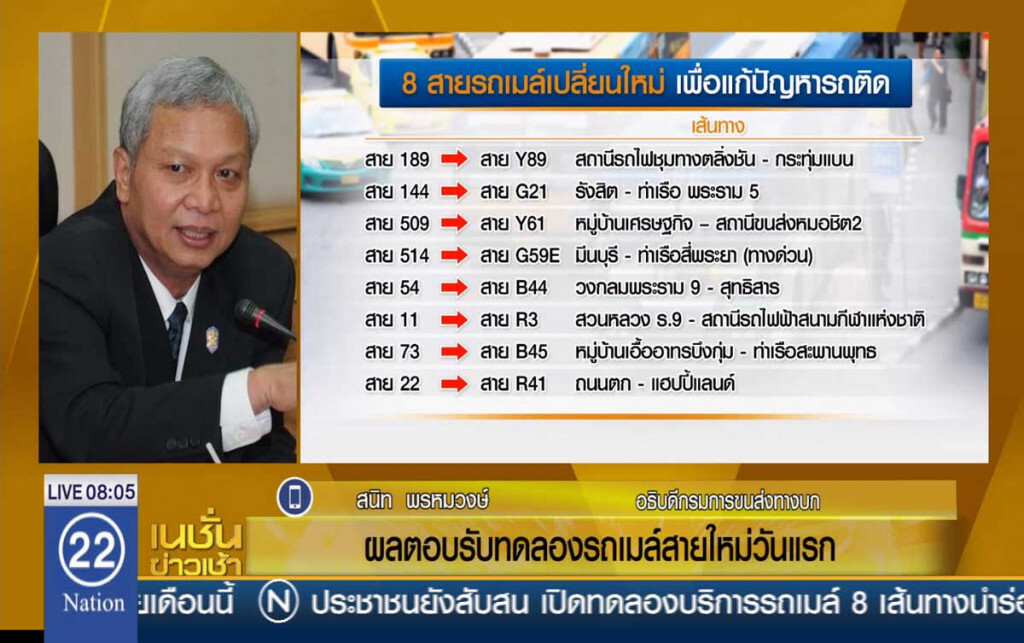 วันแรกนำร่องรถเมล์ 8 เส้นทาง ยังสับสน วันแรกนำร่องรถเมล์ 8 เส้นทาง ยังสับสน