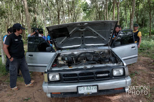 (ภาพชุด) พาหนะที่ถูกคนร้ายปล้นใช้ก่อเหตุป่วนใต้