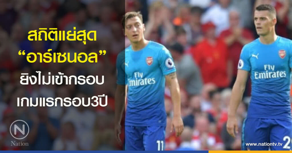สถิติแย่สุด "อาร์เซนอล" ยิงไม่เข้ากรอบเกมแรก ในรอบ3ปี สถิติแย่สุด "อาร์เซนอล" ยิงไม่เข้ากรอบเกมแรก ในรอบ3ปี